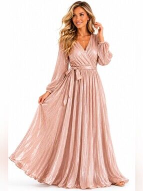 Mikarose Blush Long Sleeve Maxi Dress Size SM-MED